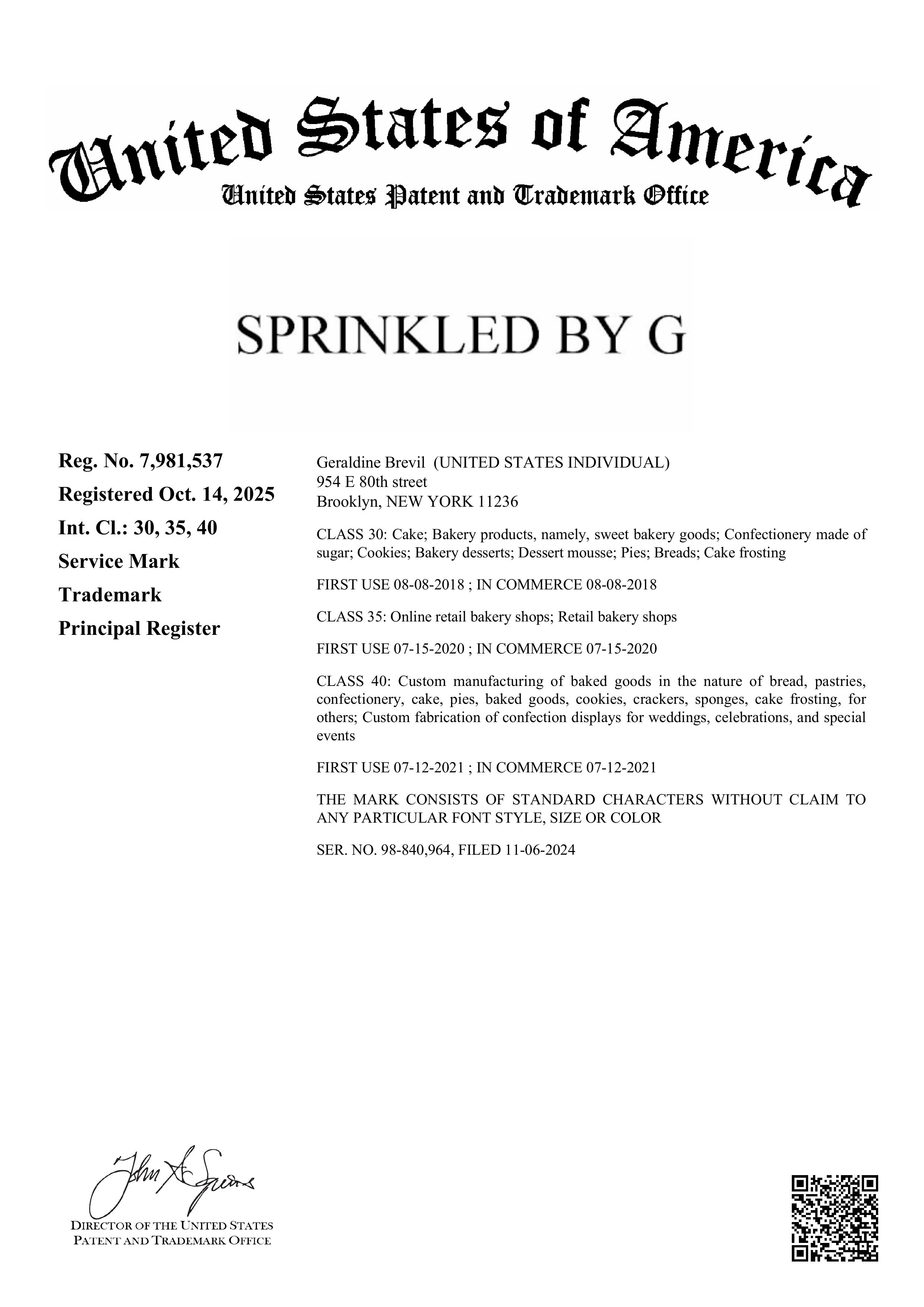 Sprinkled by G